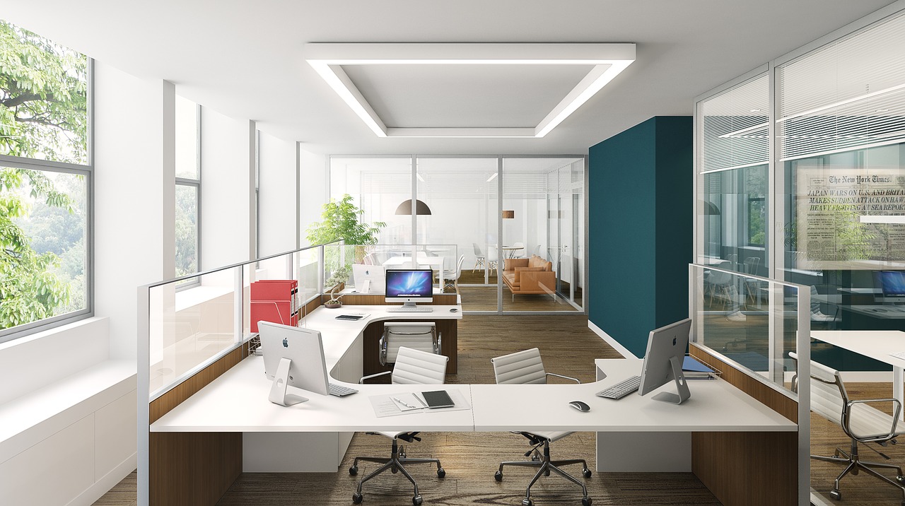 office, minimal, render